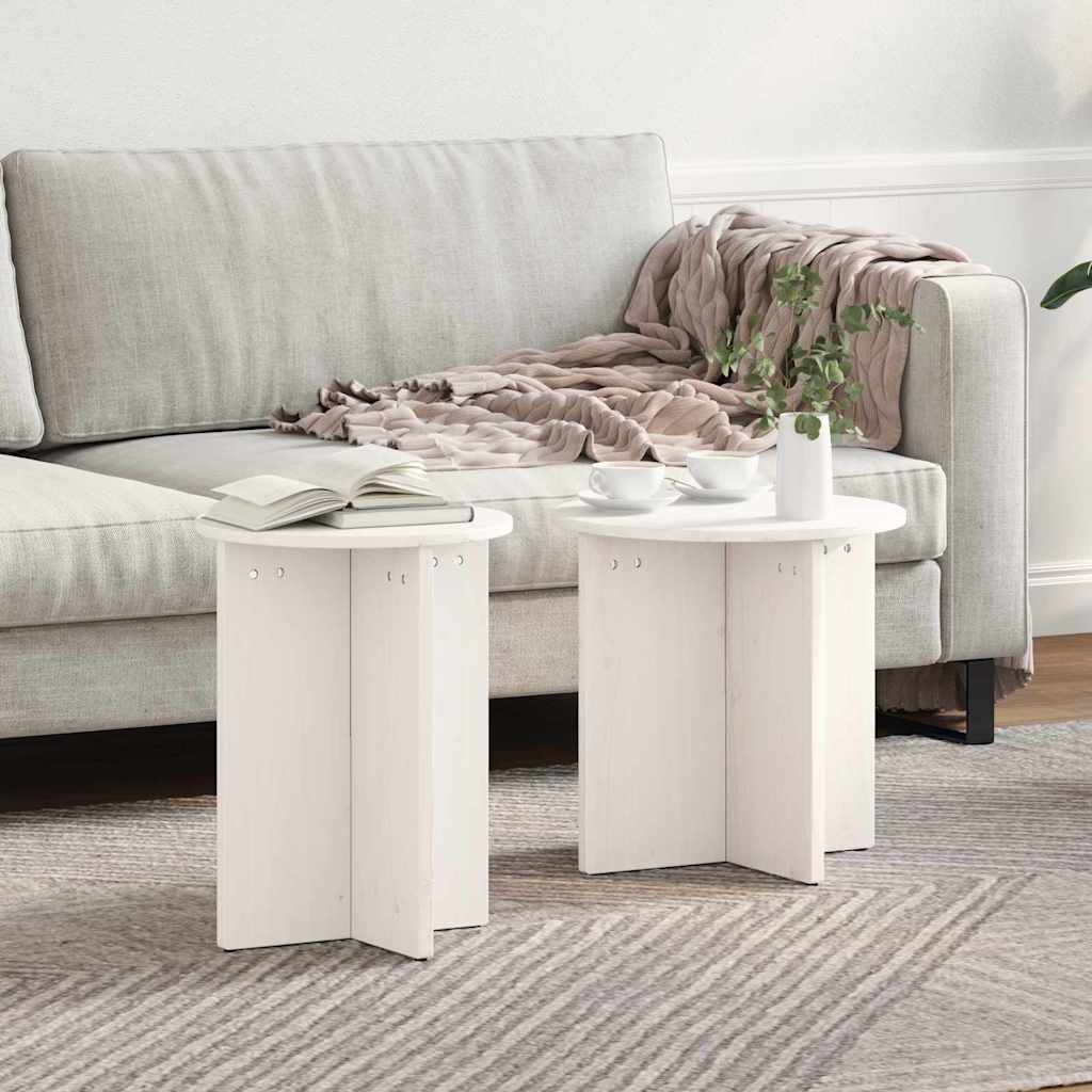 Kaffebord 2 pcs Hvit