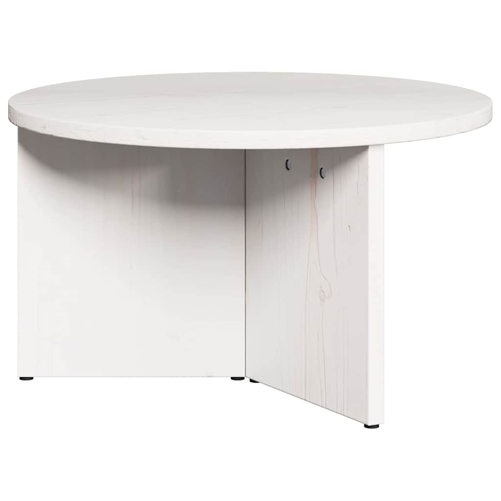 Kaffebord 2 pcs Hvit Massivt furutre