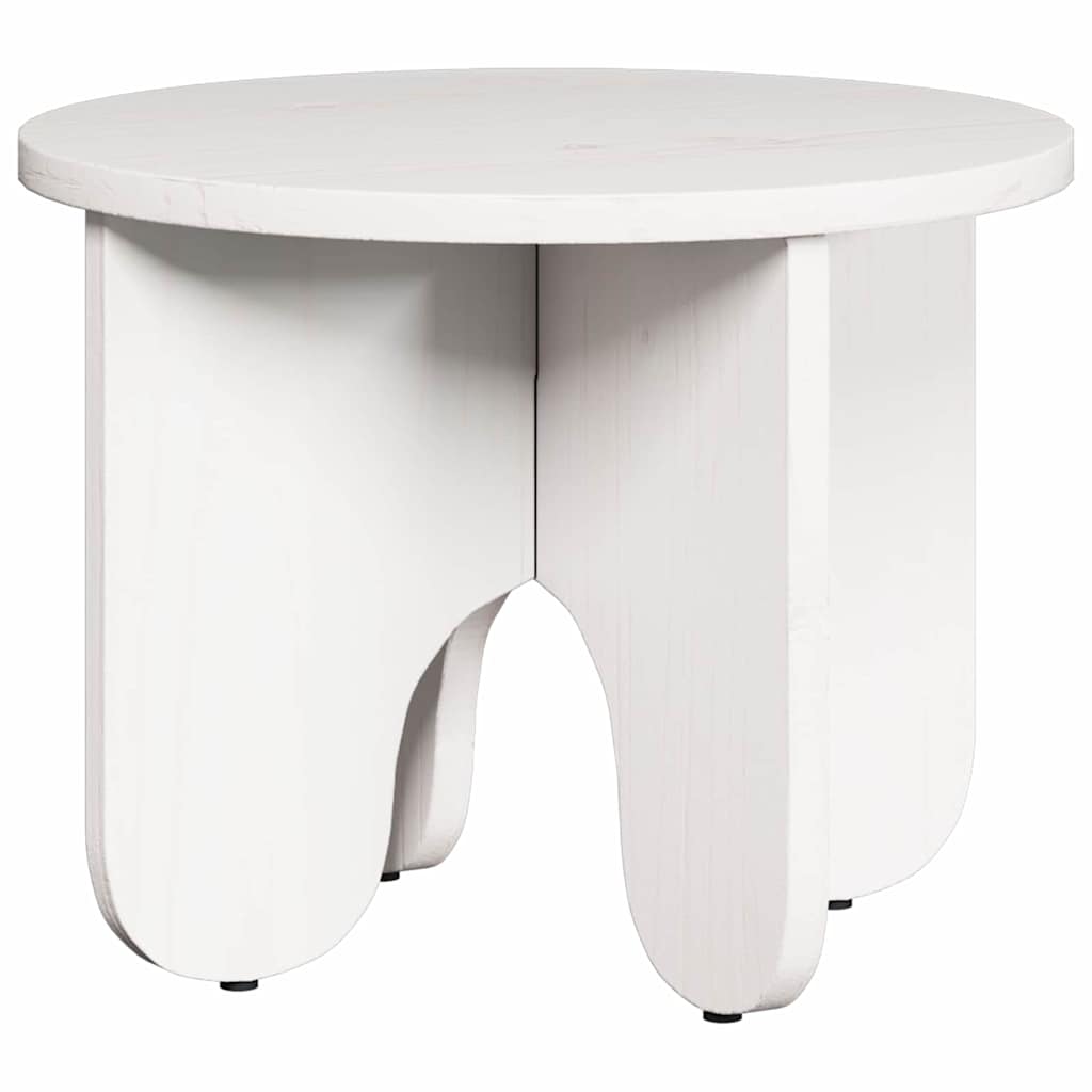Kaffebord 2 pcs Hvit Massivt furutre