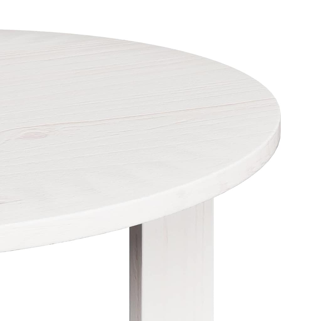 Kaffebord 2 pcs Hvit Massivt furutre