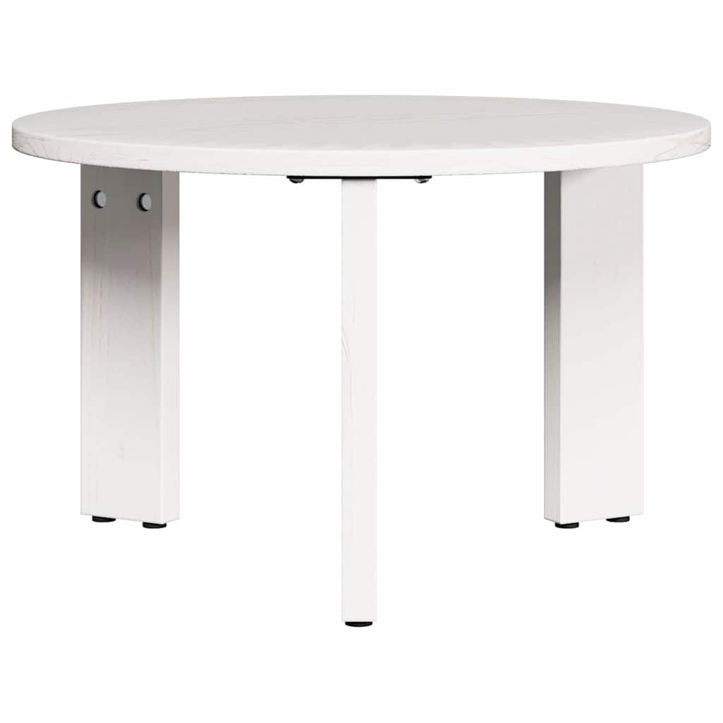 Kaffebord 2 pcs Hvit Massivt furutre