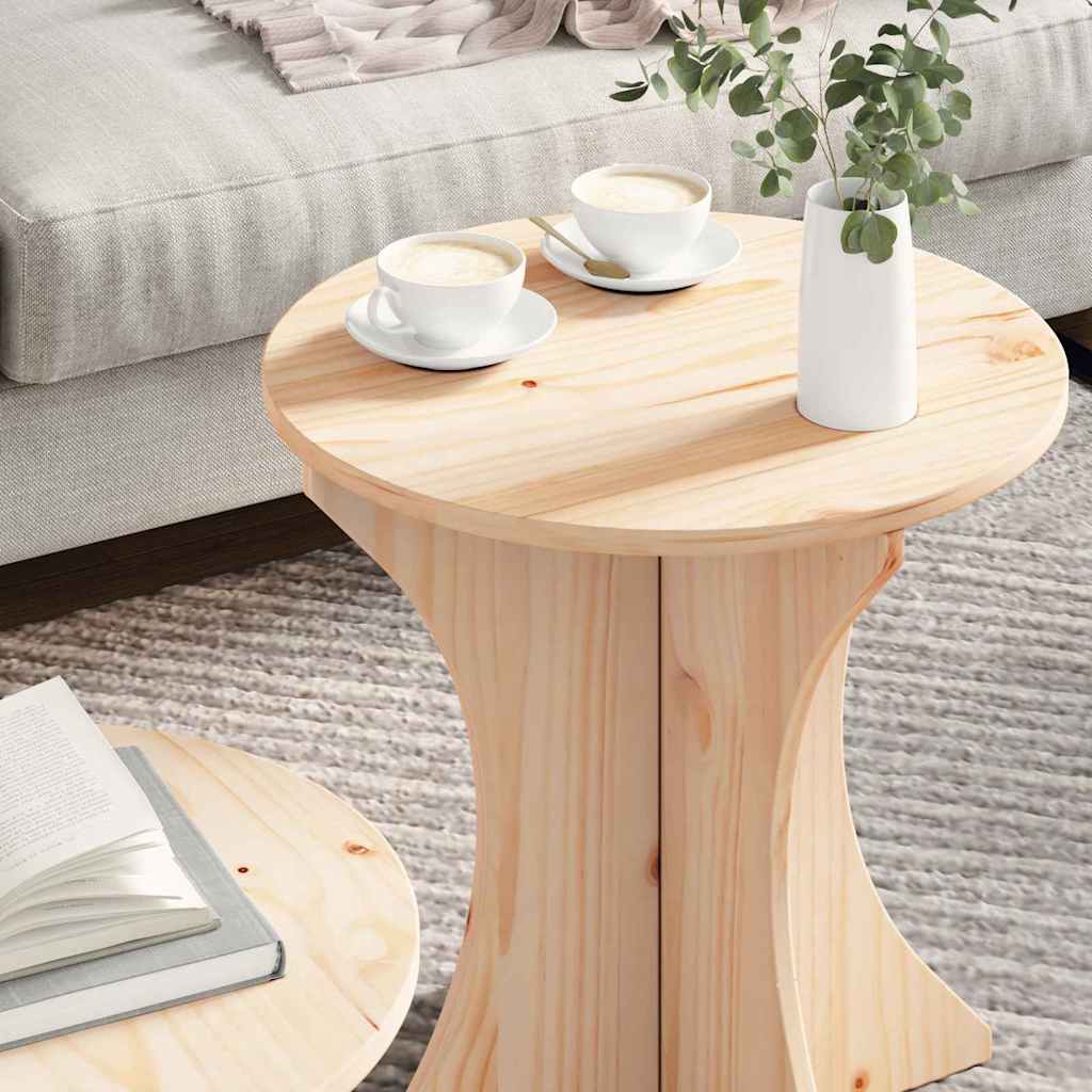 Kaffebord 2 pcs Naturlig Heltre furu