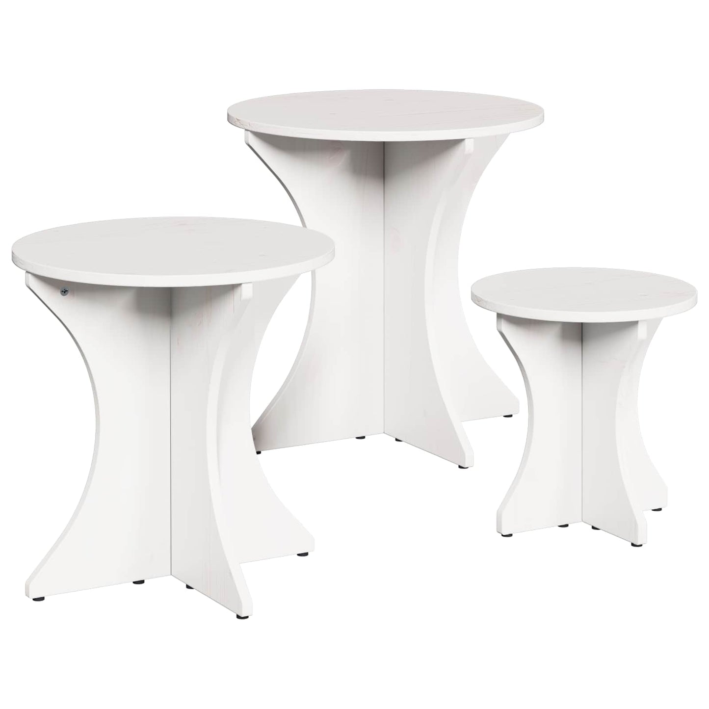 Kaffebord 3 pcs Hvit