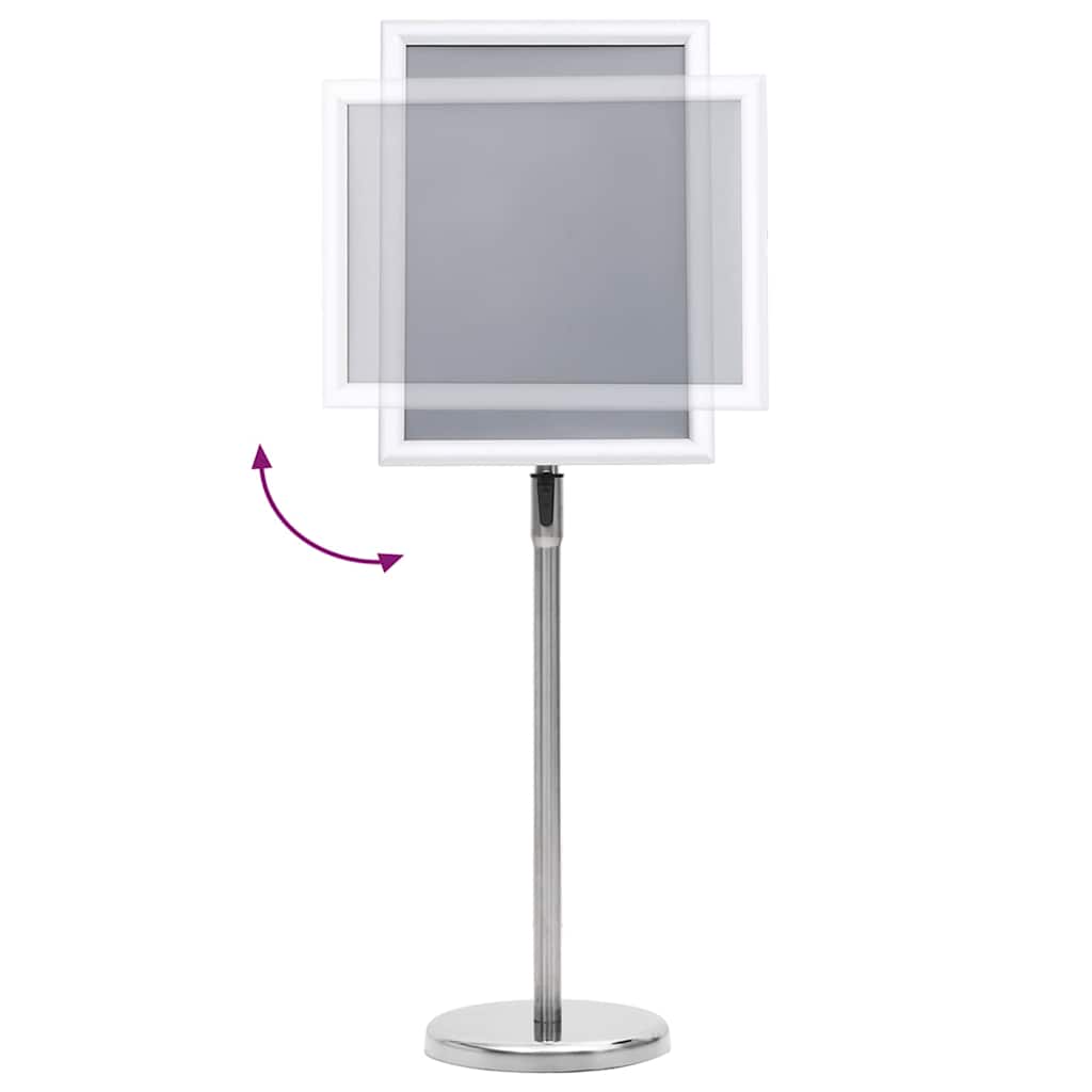 Plakatstativer 2 pcs sølv 45 x 32,7 x 108 cm Aluminium