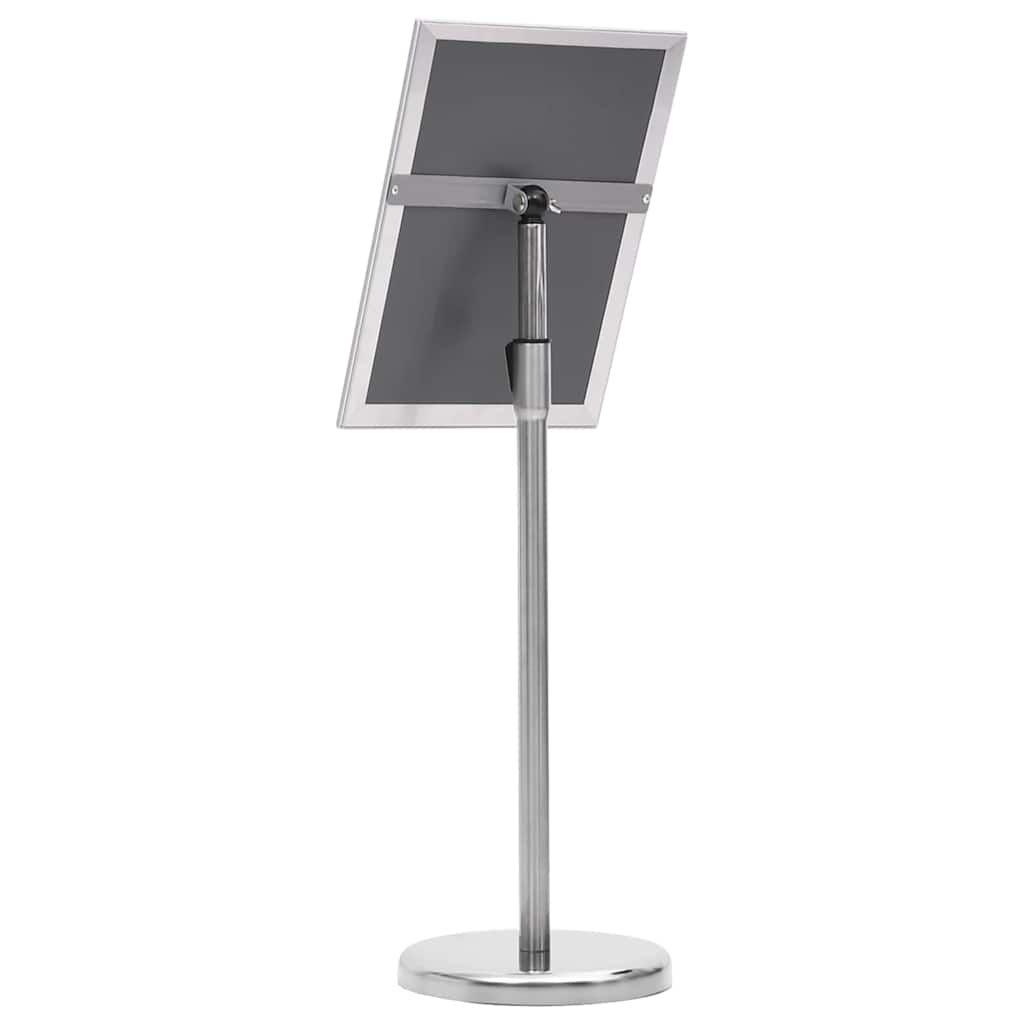 Plakatstativer 2 pcs sølv 32.7 x 24 x 108 cm Aluminium