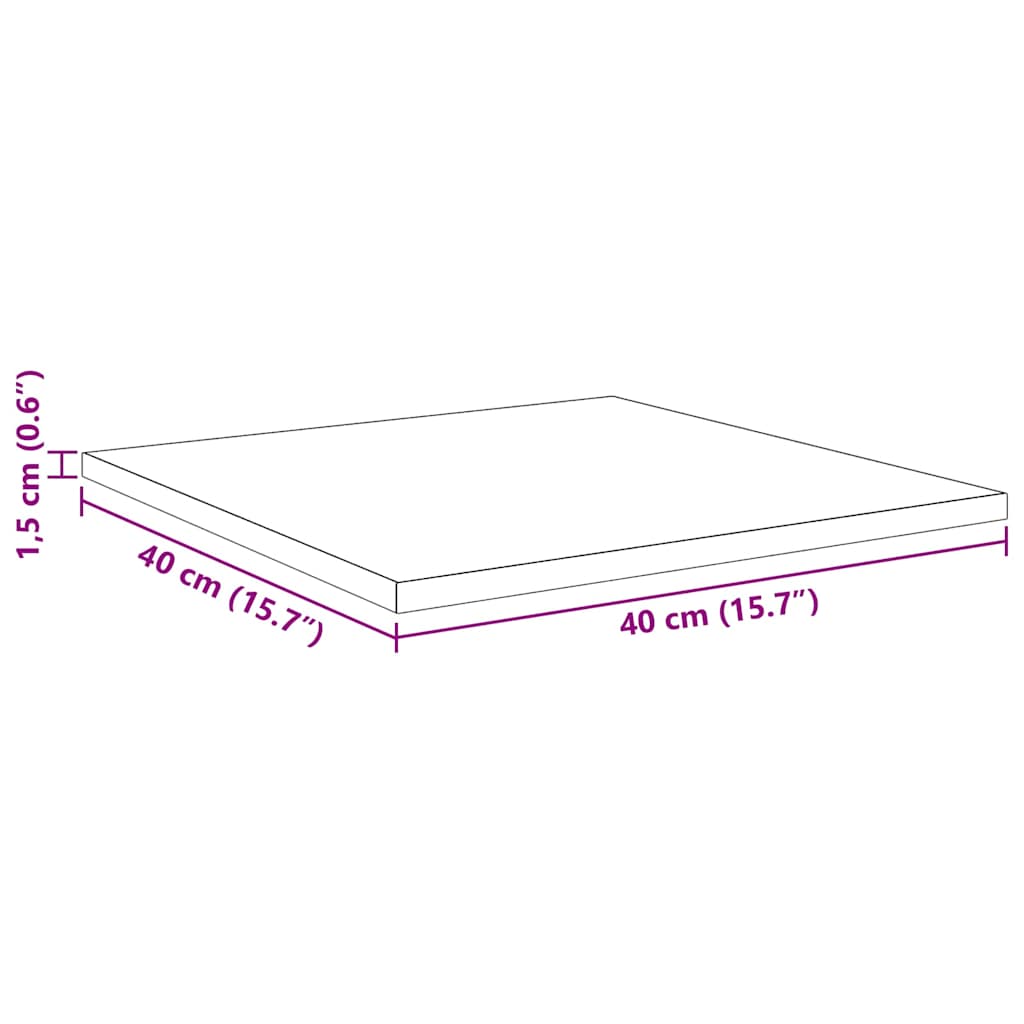 Bokhyllebrett 4 pcs Brun 40 x 40 x 1,5 cm Konstruert tre