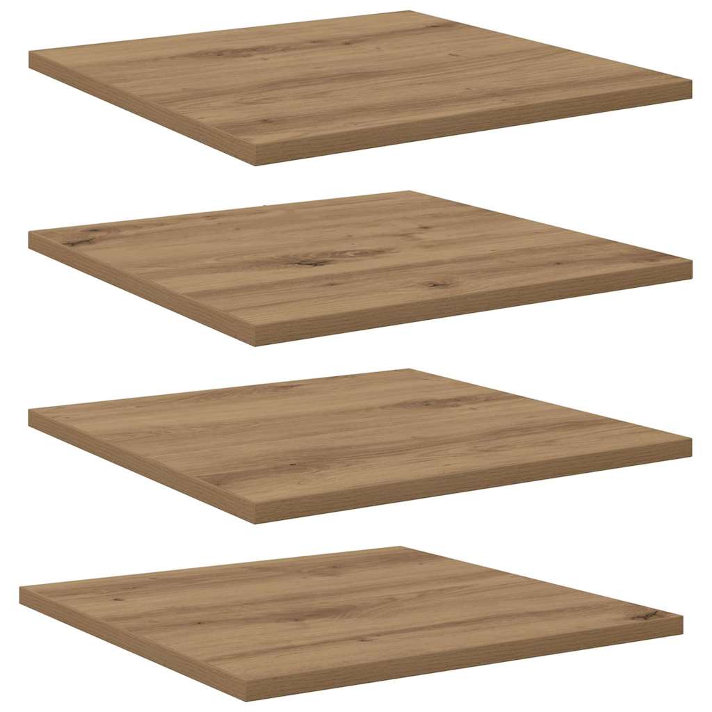 Bokhyllebrett 4 pcs Brun 40 x 40 x 1,5 cm Konstruert tre
