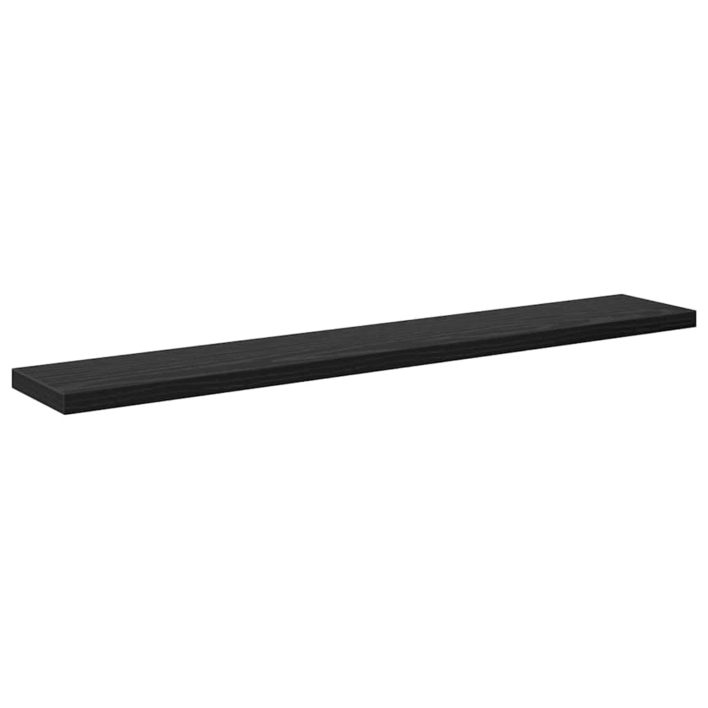 Bokhyllebrett 4 pcs Svart 60 x 10 x 1,5 cm Konstruert tre