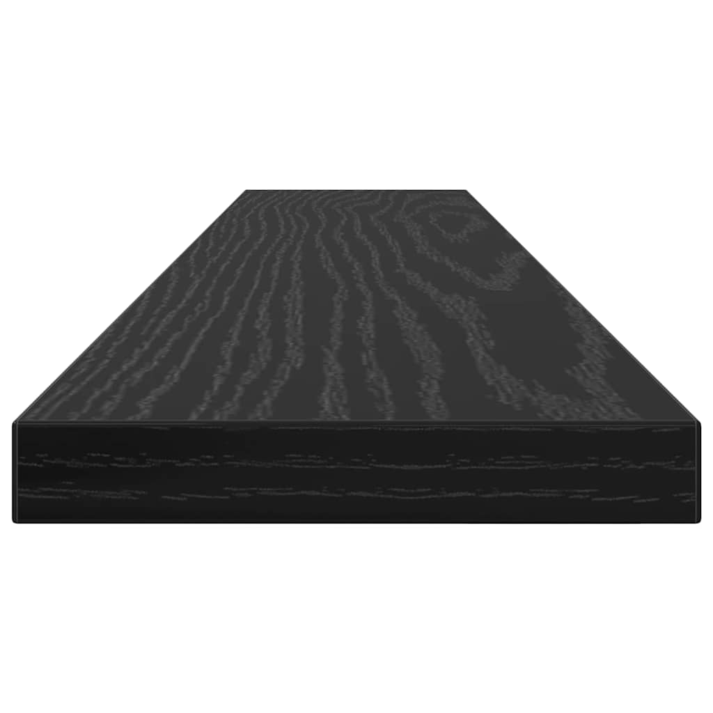 Bokhyllebrett 4 pcs Svart 60 x 10 x 1,5 cm Konstruert tre