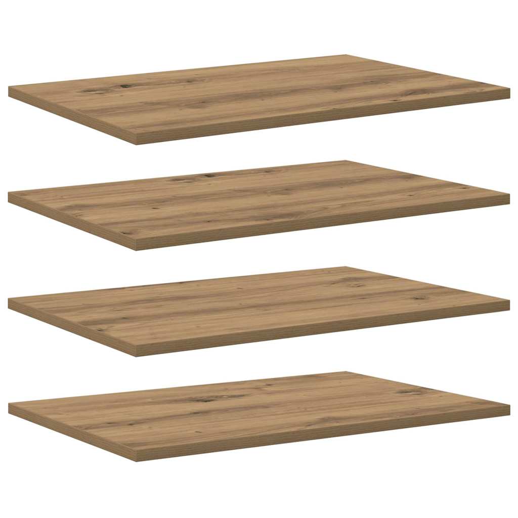 Bokhyllebrett 3 nivåer 4 pcs 60 x 40 x 1,5 cm Konstruert tre