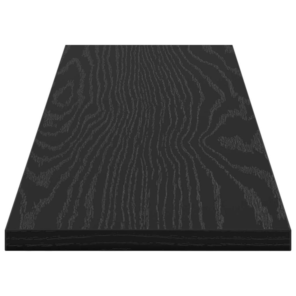 Bokhyllebrett 4 pcs Svart 80 x 20 x 1,5 cm Konstruert tre