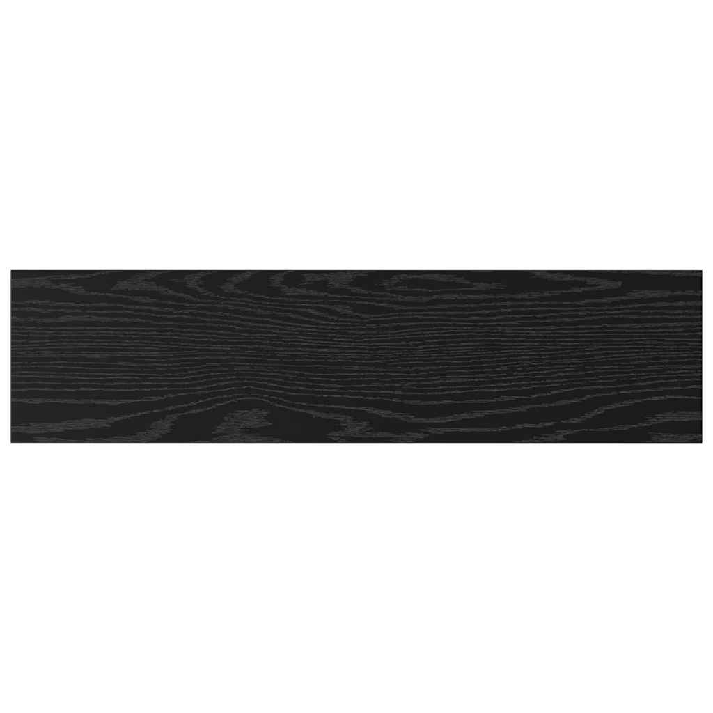 Bokhyllebrett 4 pcs Svart 80 x 20 x 1,5 cm Konstruert tre