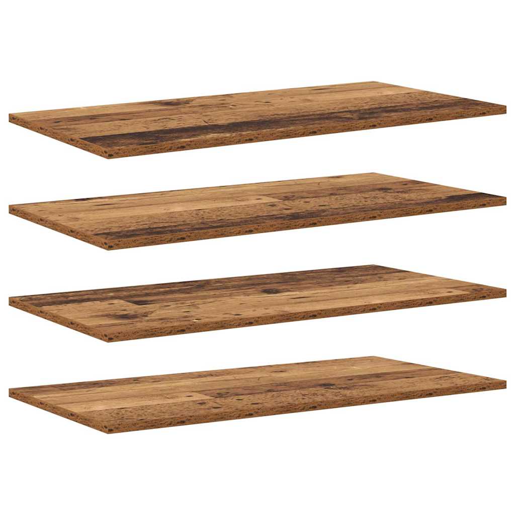 Bokhyllebrett 4 pcs Brun 80 x 40 x 1,5 cm Konstruert tre