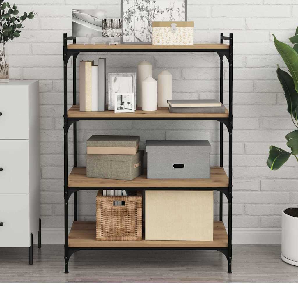 Bokhyllebrett 4 pcs Brun 80 x 40 x 1,5 cm Konstruert tre