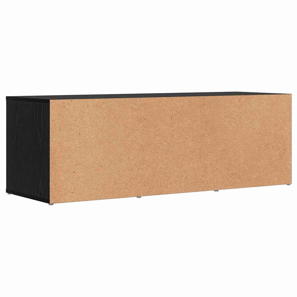 Skobenk med hylle Svart Eik 102 x 35 x 35 cm Konstruert tre