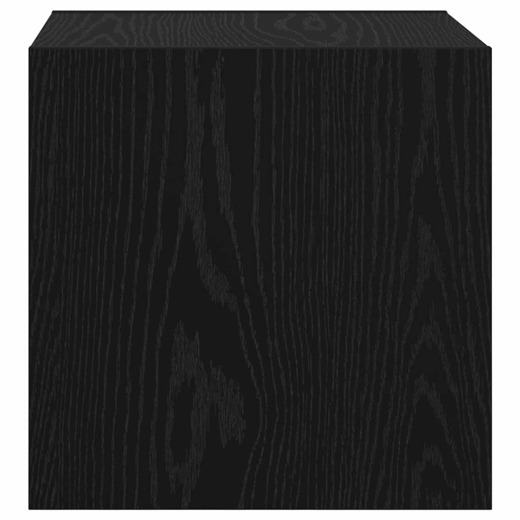 Veggskap 2 pcs Svart Eik 37 x 37 x 37 cm Konstruert tre
