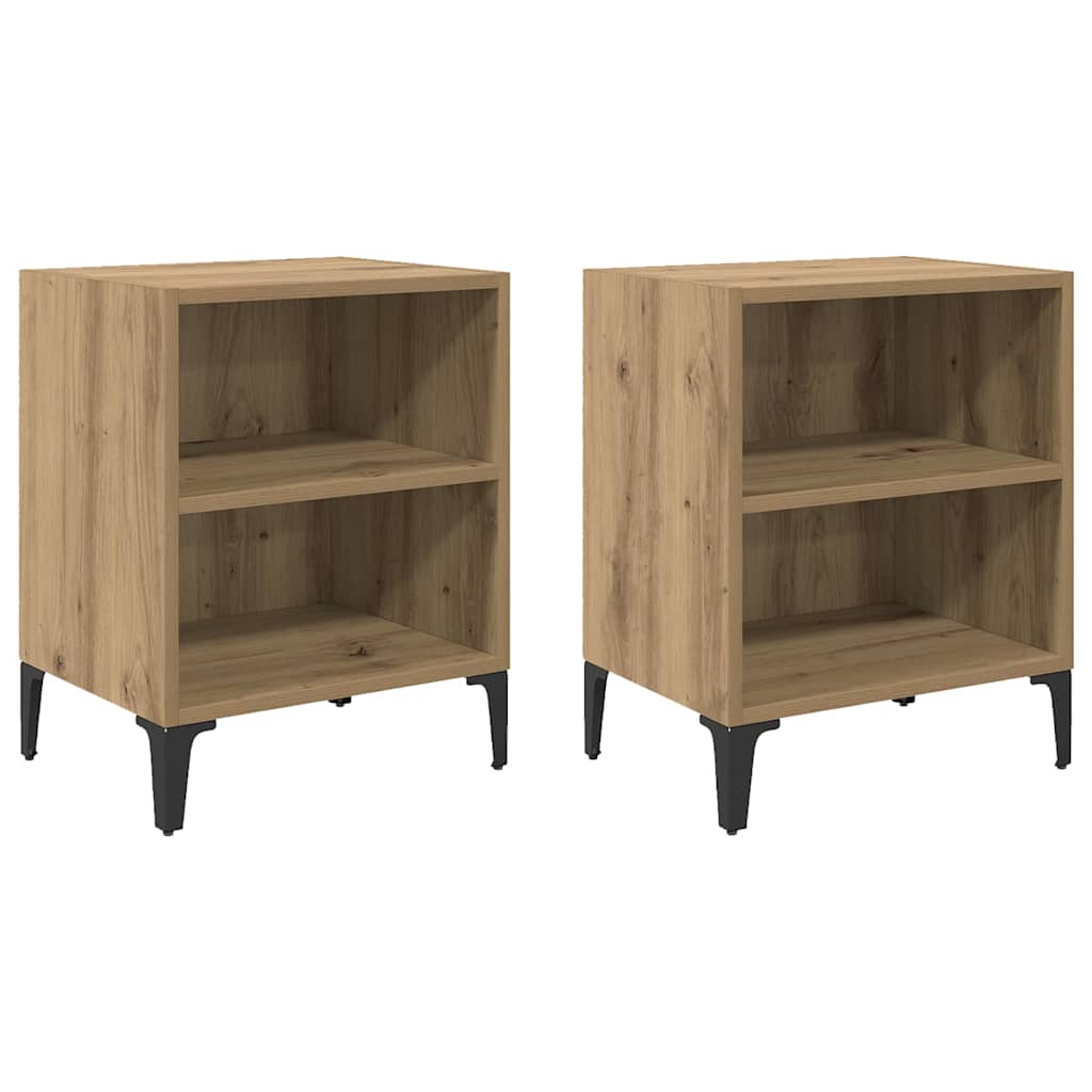 Nattbordskap 2 stk. Artisan Eik 40 x 30 x 50 cm Konstruert tre