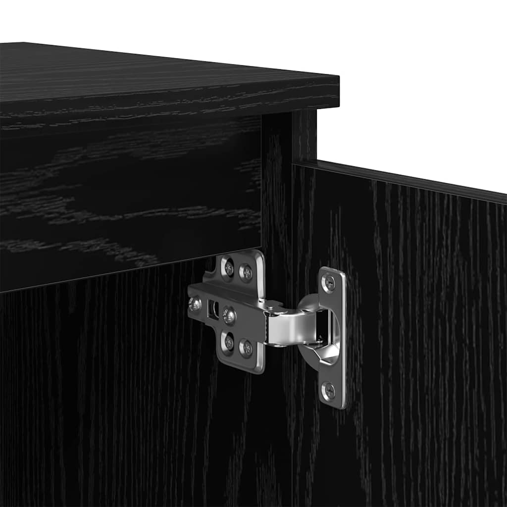 Nattbordskap Svart Eik 40 x 30 x 50 cm Konstruert tre
