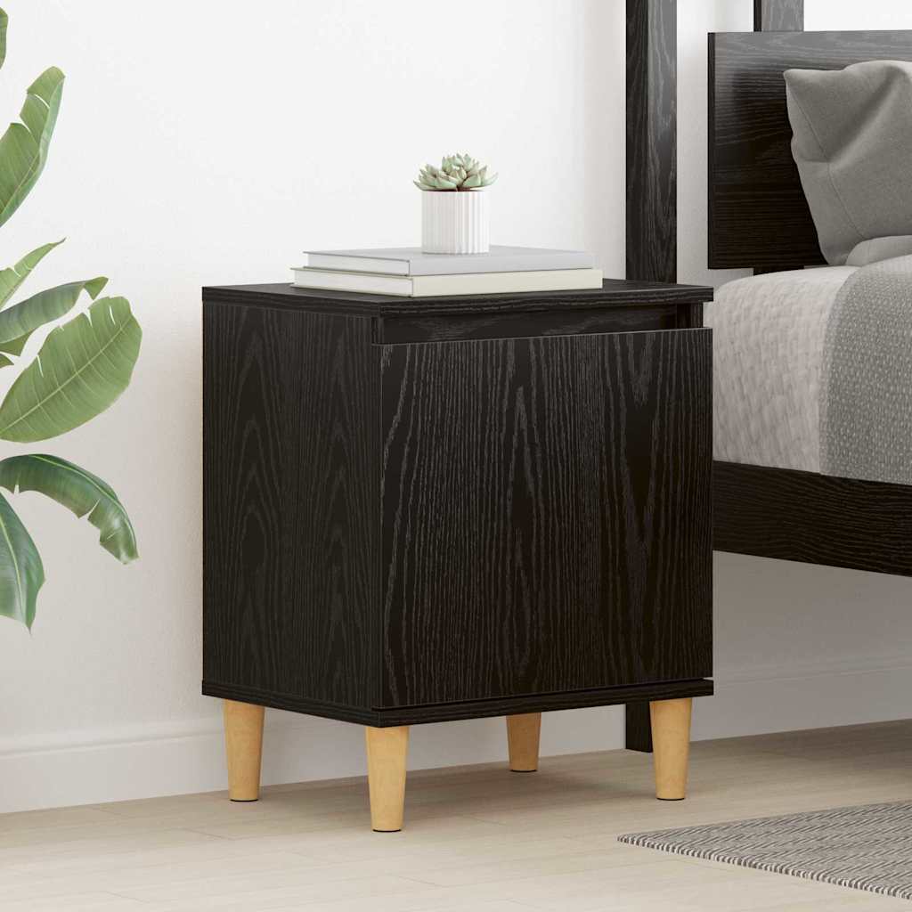 Nattbordskap Svart Eik 40 x 30 x 50 cm Konstruert tre