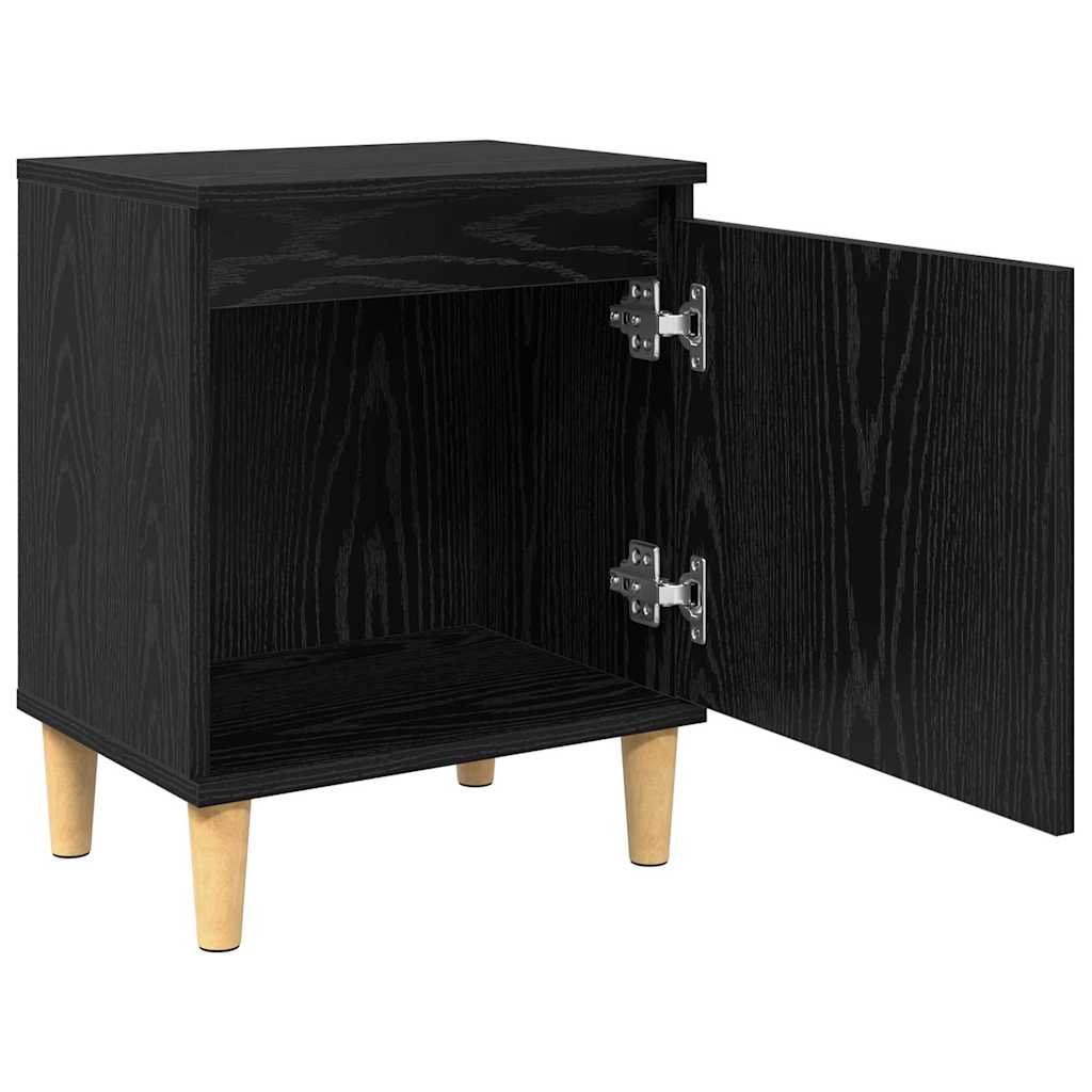 Nattbordskap Svart Eik 40 x 30 x 50 cm Konstruert tre