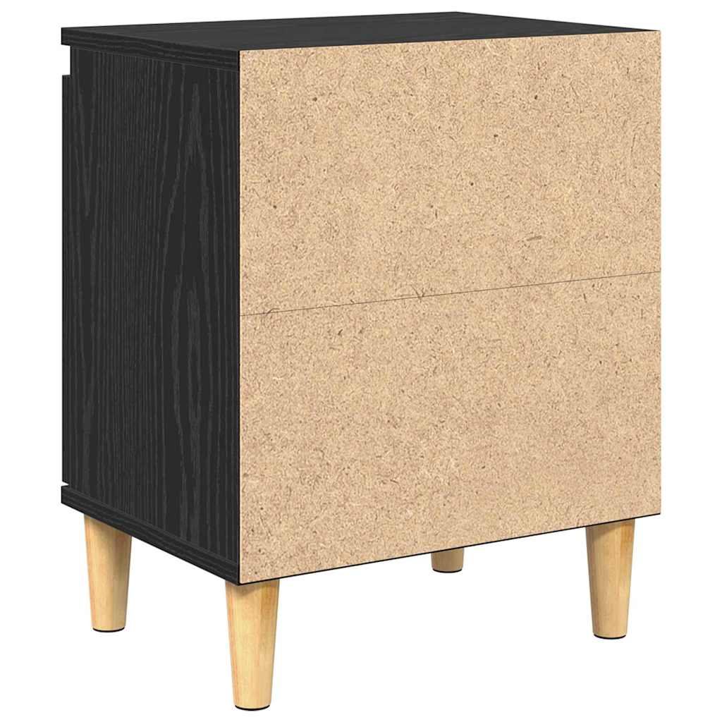 Nattbordskap Svart Eik 40 x 30 x 50 cm Konstruert tre