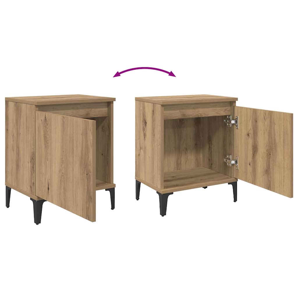 Nattbordskap Artisan Eik 40 x 30 x 50 cm Konstruert tre
