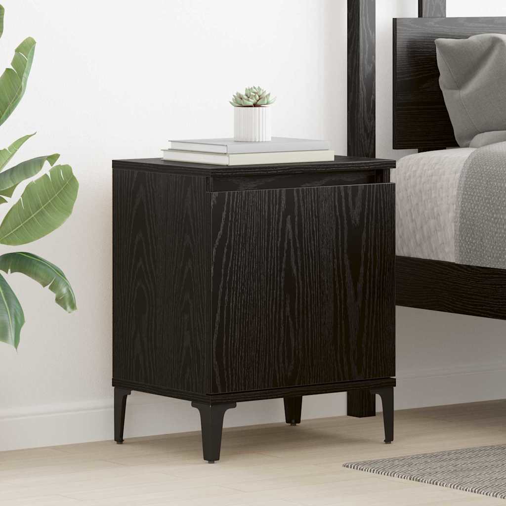 Nattbordskap Svart Eik 40 x 30 x 50 cm Konstruert tre