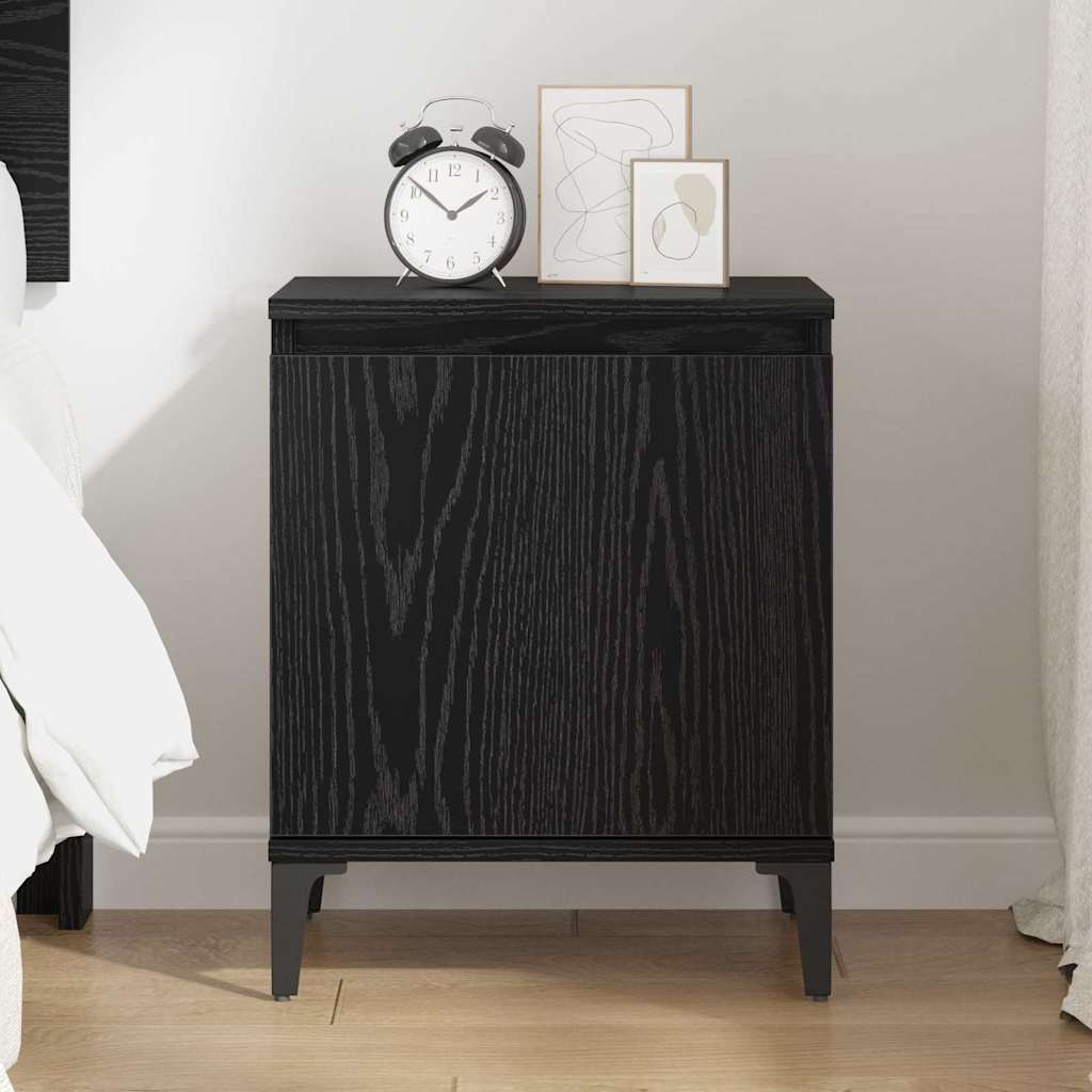 Nattbordskap Svart Eik 40 x 30 x 50 cm Konstruert tre