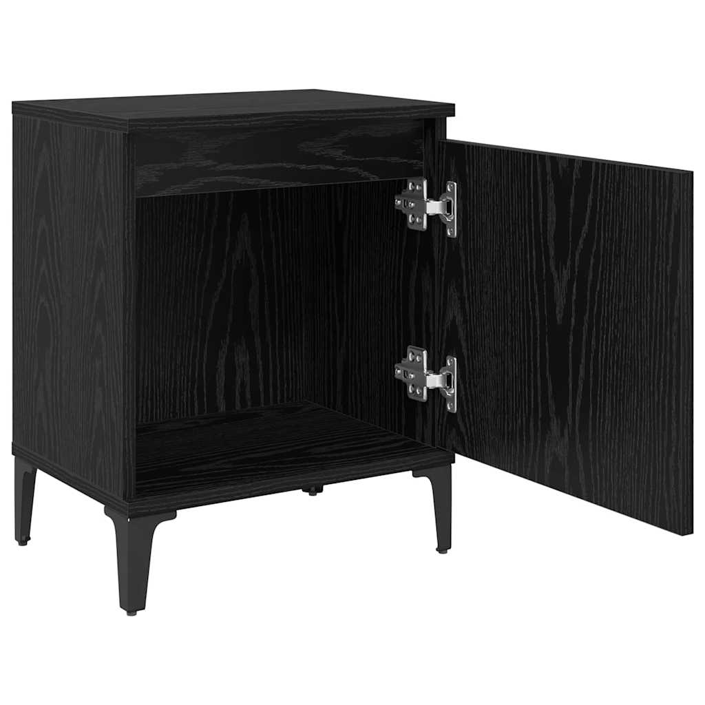 Nattbordskap Svart Eik 40 x 30 x 50 cm Konstruert tre
