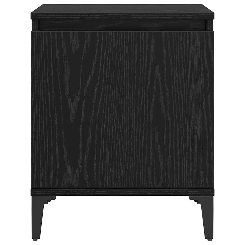 Nattbordskap Svart Eik 40 x 30 x 50 cm Konstruert tre