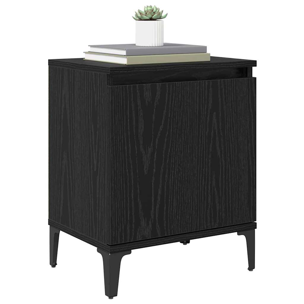 Nattbordskap Svart Eik 40 x 30 x 50 cm Konstruert tre