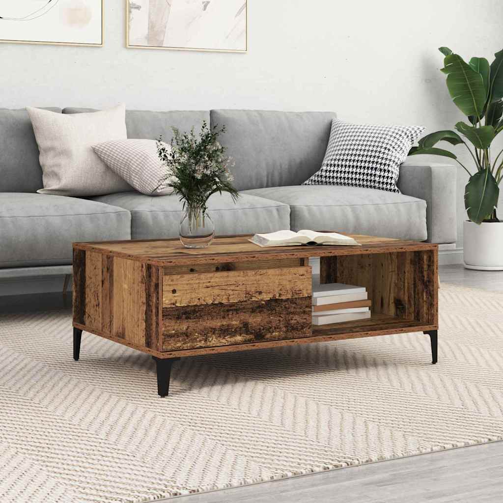 Kaffebord Gammelt tre 90 x 60 x 35 cm Konstruert tre