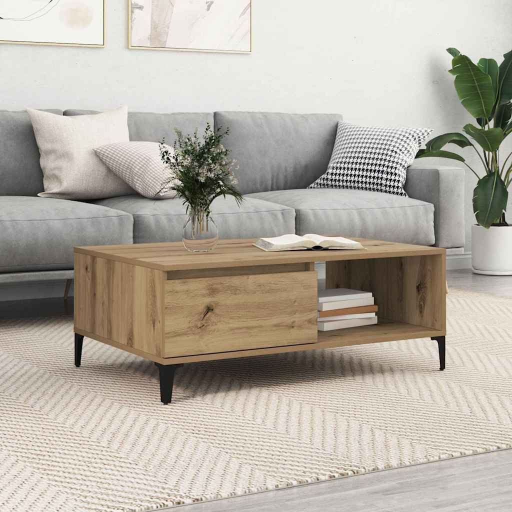 Kaffebord artisan eik 90 x 60 x 35 cm Konstruert tre