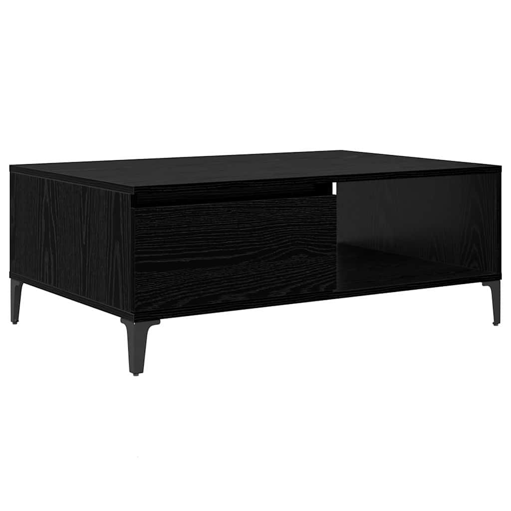 Kaffebord Svart eik 90 x 60 x 35 cm Konstruert tre