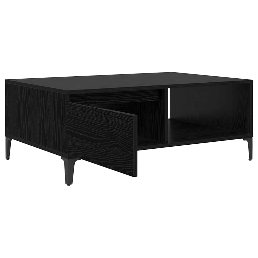 Kaffebord Svart eik 90 x 60 x 35 cm Konstruert tre