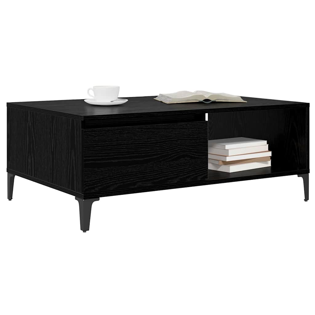Kaffebord Svart eik 90 x 60 x 35 cm Konstruert tre