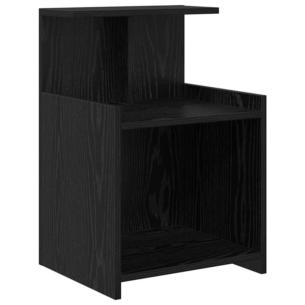 Nattbordskap 2 pcs Svart Eik 40 x 35 x 60 cm Konstruert tre
