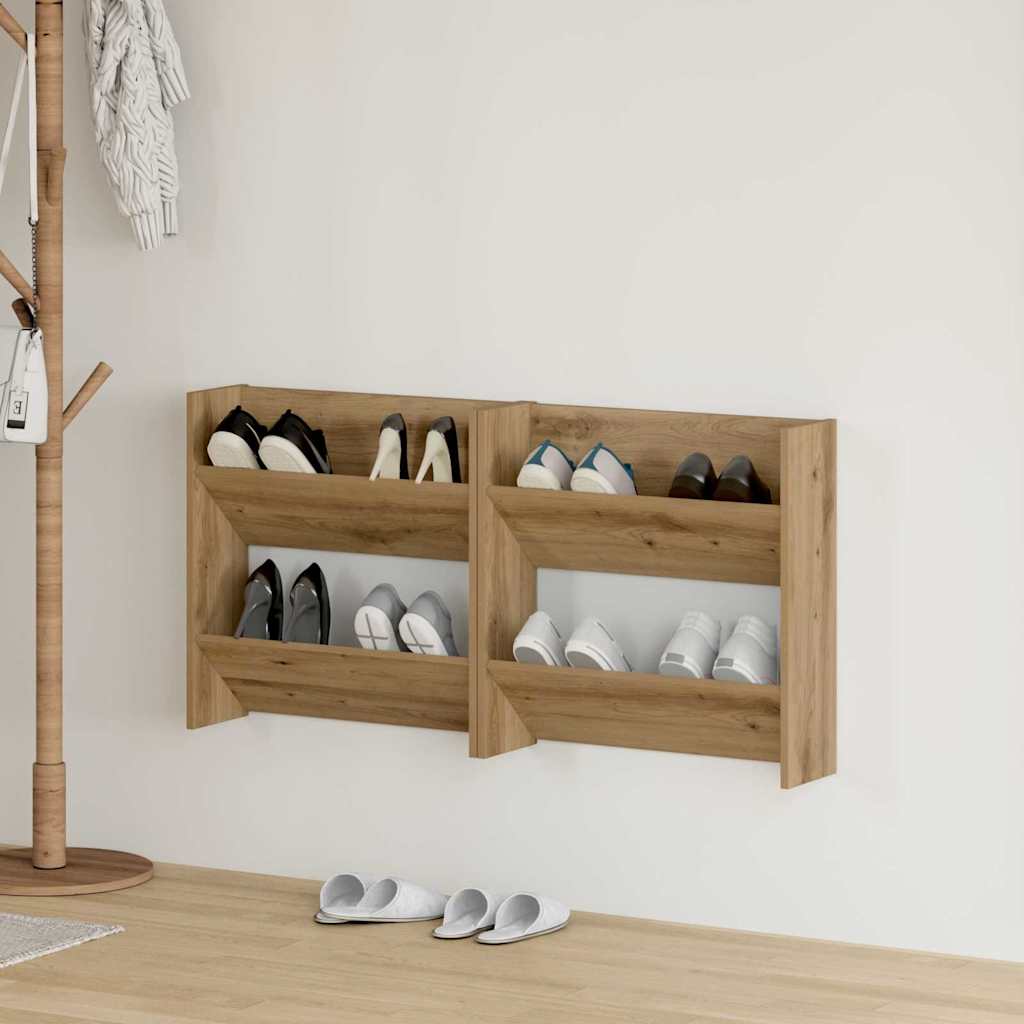 Sko Skap 2 pcs Artisan Eik 60 x 18 x 60 cm Konstruert tre