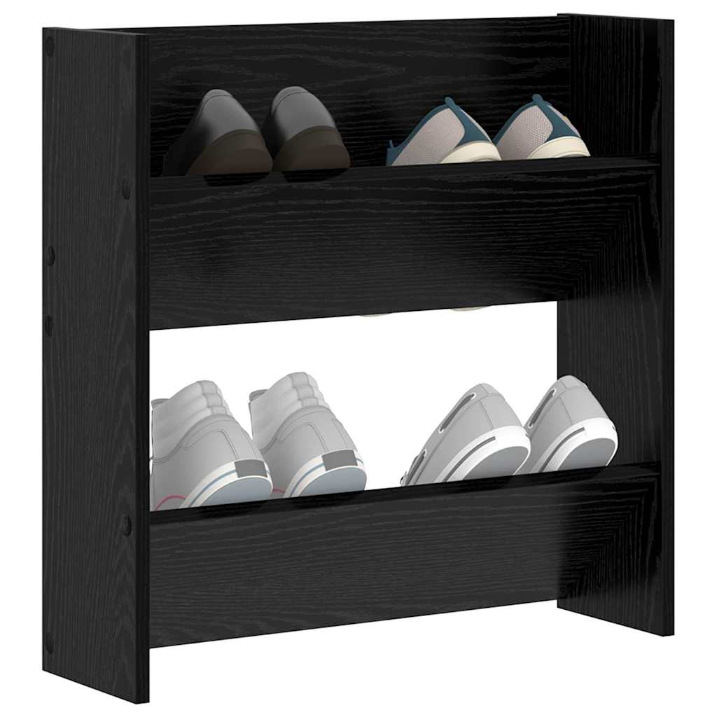 Sko Skap med hylle Svart Eik 60 x 18 x 60 cm Konstruert tre