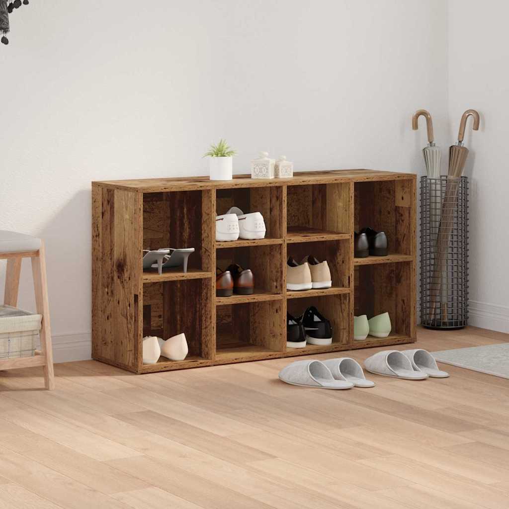 Skobenk med hylle Gammelt tre 103 x 30 x 54,5 cm Konstruert tre