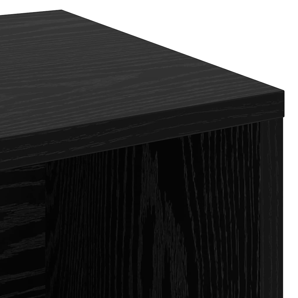 Skobenk med hylle Svart Eik 103 x 30 x 54,5 cm Konstruert tre