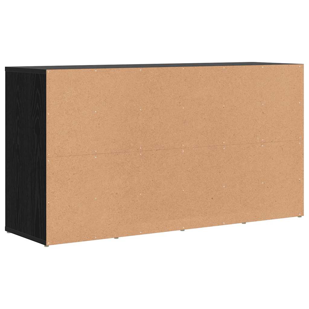 Skobenk med hylle Svart Eik 103 x 30 x 54,5 cm Konstruert tre