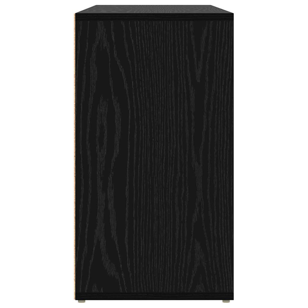 Skobenk med hylle Svart Eik 103 x 30 x 54,5 cm Konstruert tre