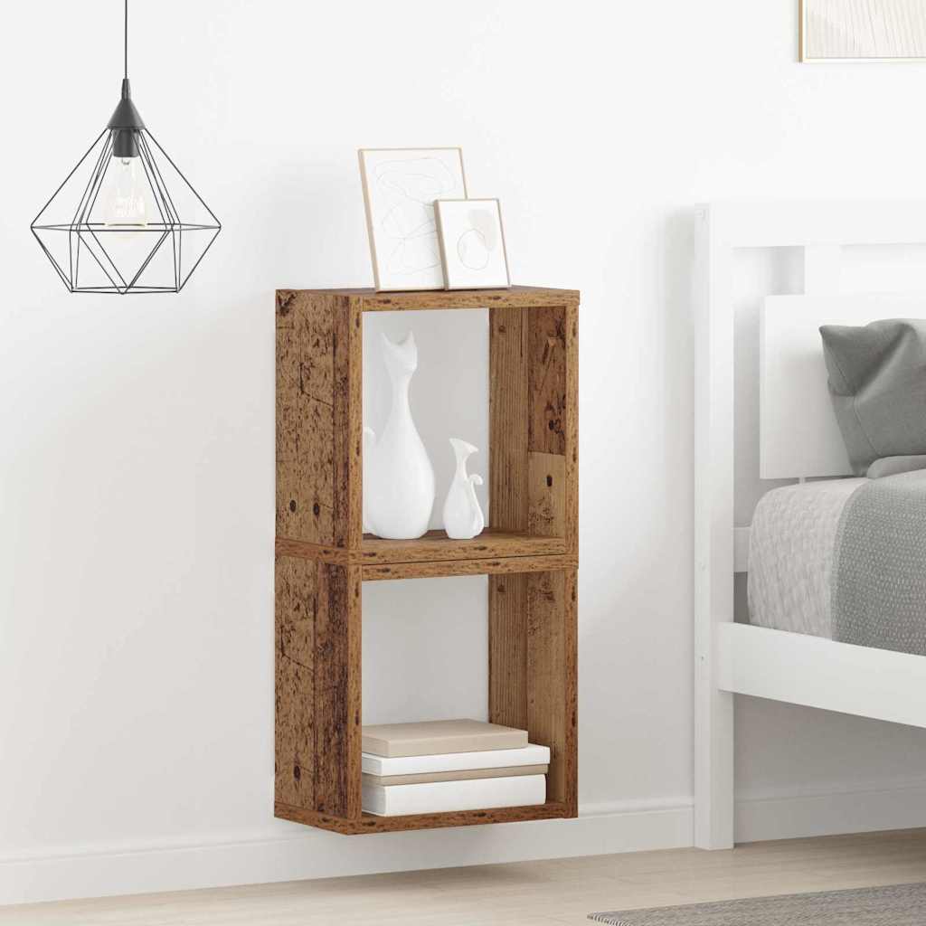 Vegghyller med hylle Veggmontert Gammelt tre Konstruert tre