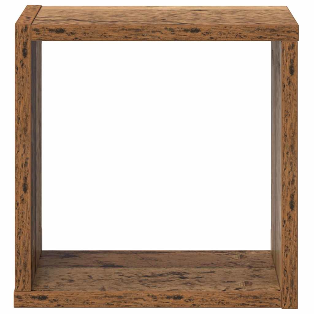 Vegghyller med hylle Veggmontert Gammelt tre Konstruert tre