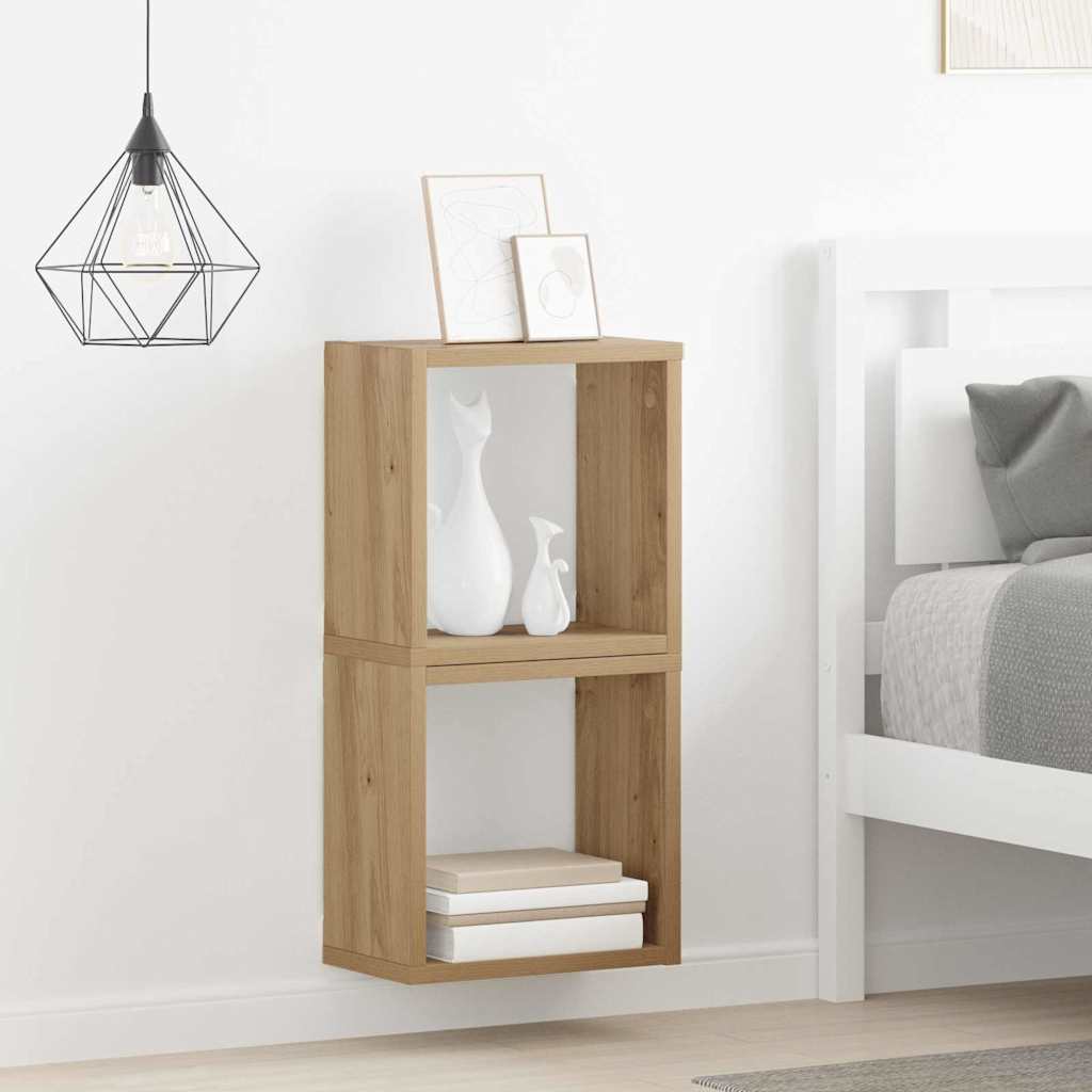 Vegghyller Veggmontert 2 pcs Artisan Eik Konstruert tre