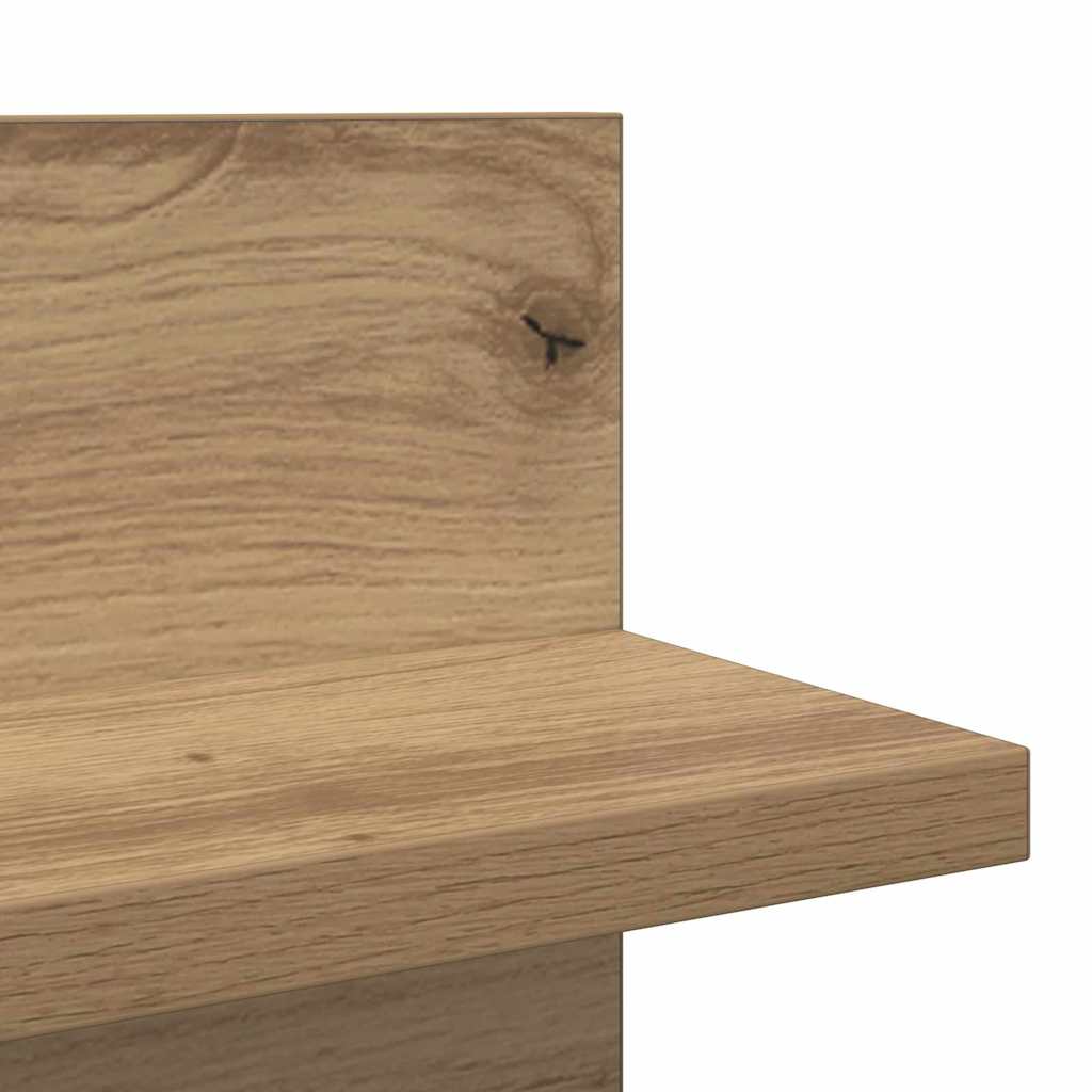 Vegghylle 2 pcs Artisan Eik 80 x 11,5 x 18 cm Konstruert tre