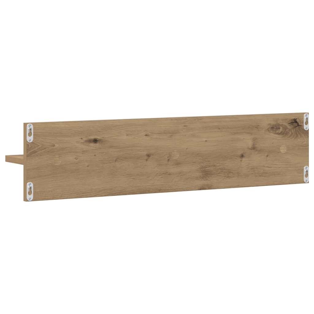 Vegghylle 2 pcs Artisan Eik 80 x 11,5 x 18 cm Konstruert tre