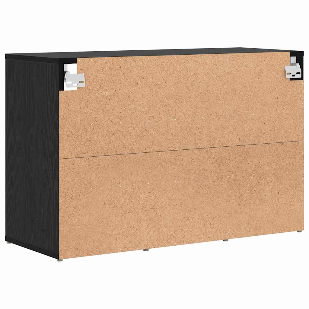 Sko Skap med hylle Svart Eik 77,5 x 30 x 51 cm Konstruert tre