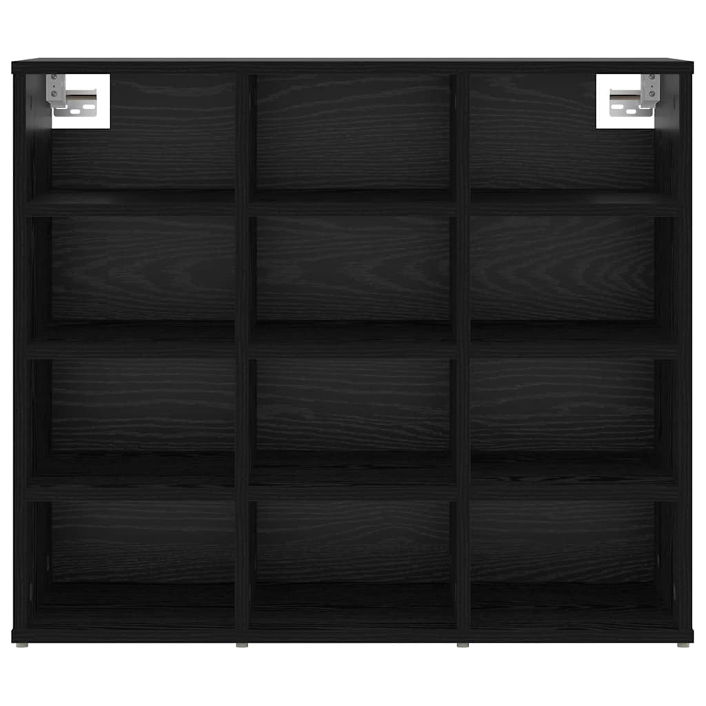 Sko Skap med hylle Svart Eik 77,5 x 30 x 67 cm Konstruert tre